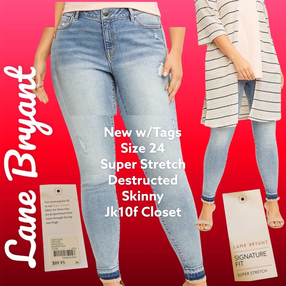 LOWEST🌺 NWT LANE BRYANT Sz24 SIGNATURE FIT JEANS